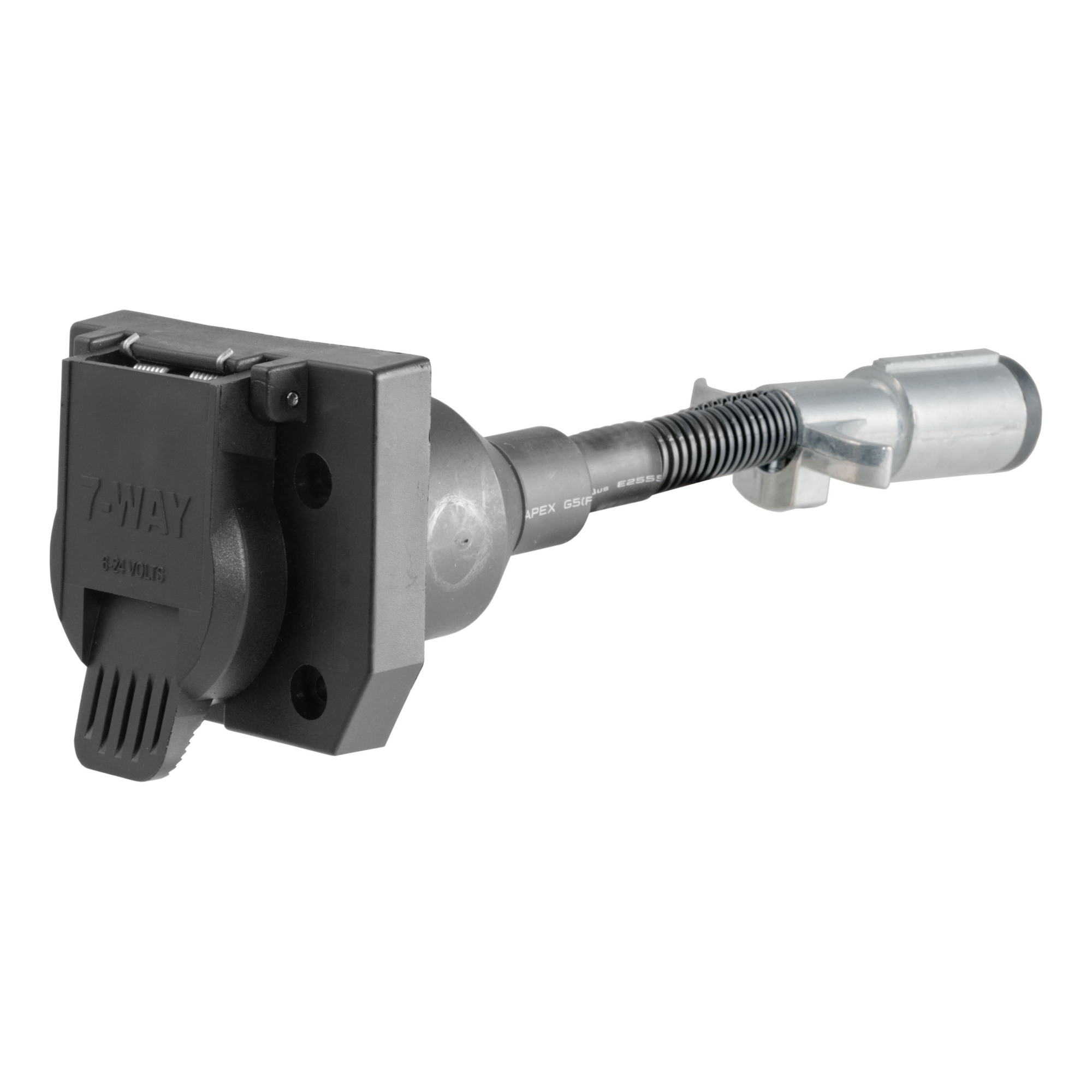 Curt Manufacturing 6-Way Round Vehicle-Side to 7-Way RV Blade Trailer Wiring Adapter — Model# 57667